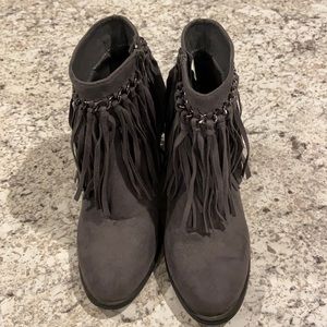 Pierre Dumas Fringe Booties